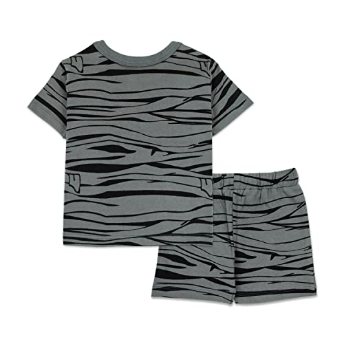 ARIEL Baby Boys & Baby girls Cotton Printed Round Neck Half Sleeve T-shirt & Short Latest Summer Clothing Sets (AR-BHALFSS-1218-GRYKATAOP_Grey_12-18 month) - Image 2