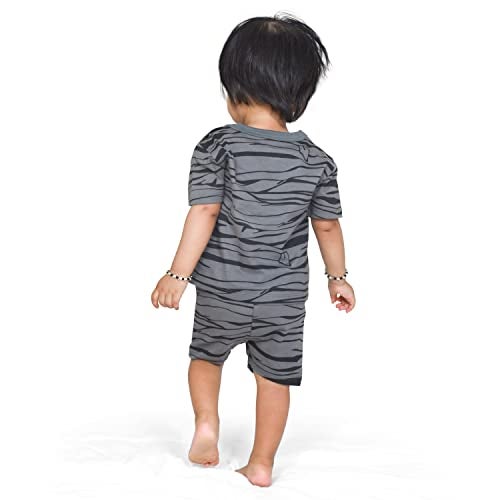 ARIEL Baby Boys & Baby girls Cotton Printed Round Neck Half Sleeve T-shirt & Short Latest Summer Clothing Sets (AR-BHALFSS-1218-GRYKATAOP_Grey_12-18 month) - Image 5