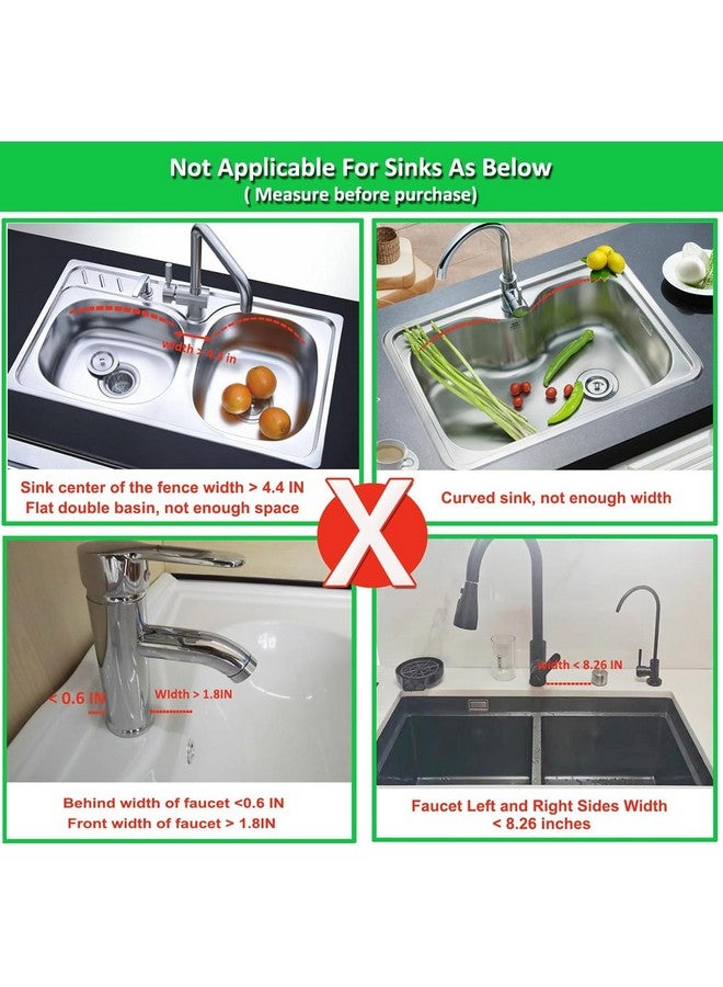 MosQuick® Kitchen sink organizer Silicone tap Splash Guard Mat soap holder for kitchen sink Sink Mat drying mat Dish sponge holder for kitchen sink kitchen sink organizer with 2 baskets Green - Image 4