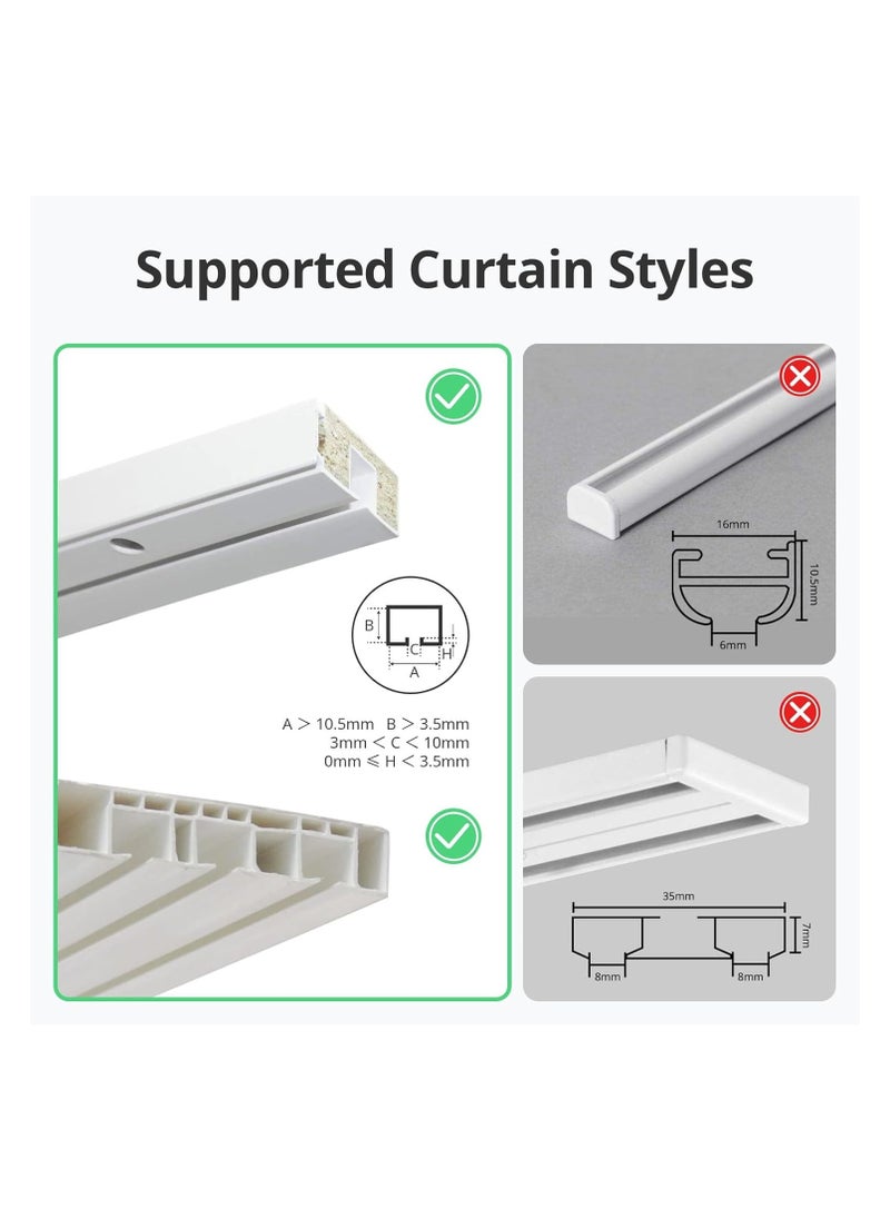 SwitchBot - SwitchBot Smart Automatic Curtain Opener - Bluetooth Remote Control with App/Timer, Upgraded High Performance Motor, Compatible with Alexa, Google Home (SwitchBot Hub Required) (Curtain 3, U Rail) - Image 1