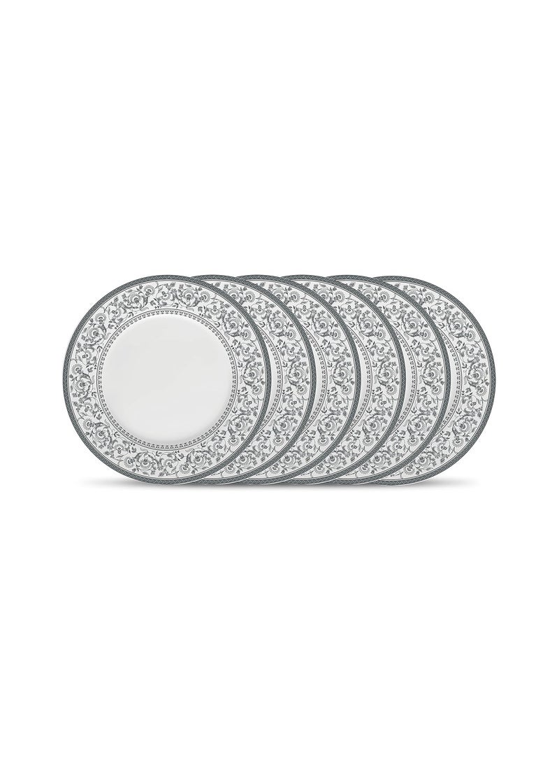 La Opala La Opala Diva Sovrana Collection Opal Glass Crockery | Full Plate Set of 6 Persian Grey | Dinner Plate for Dining & Gifting | Microwave Safe | 100% Vegetarian | Extra Strong | Super Light & White  - Image 1
