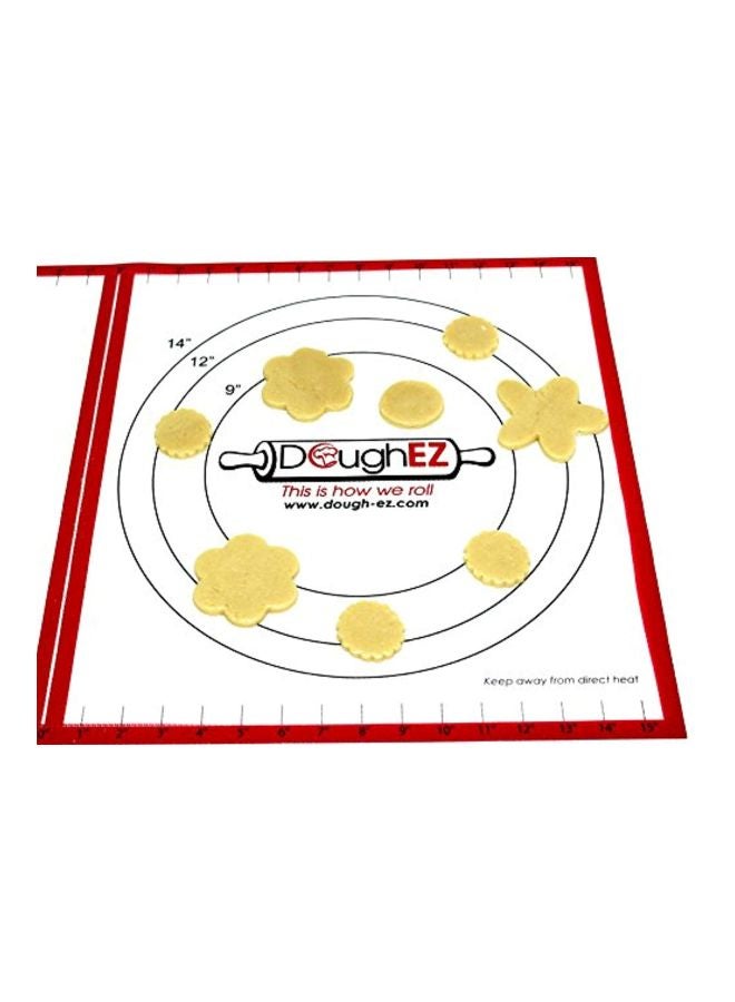 Dough EZ DoughEZ Patented Extra Large 17.5 x 32 Non-Slip Silicone Pastry Dough Rolling Mat and 6 Guide Sticks - BPA Free, Approved materials - Image 3
