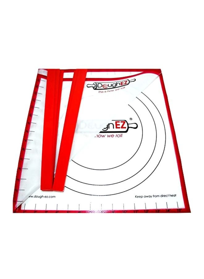 Dough EZ DoughEZ Patented Extra Large 17.5 x 32 Non-Slip Silicone Pastry Dough Rolling Mat and 6 Guide Sticks - BPA Free, Approved materials - Image 1