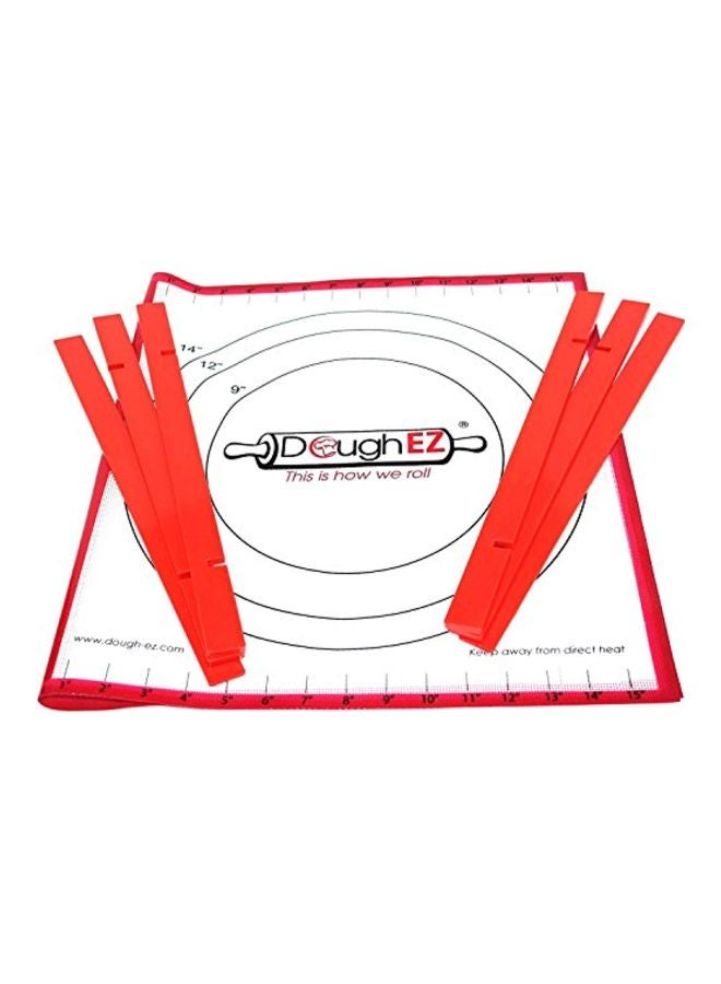 Dough EZ DoughEZ Patented Extra Large 17.5 x 32 Non-Slip Silicone Pastry Dough Rolling Mat and 6 Guide Sticks - BPA Free, Approved materials - Image 5