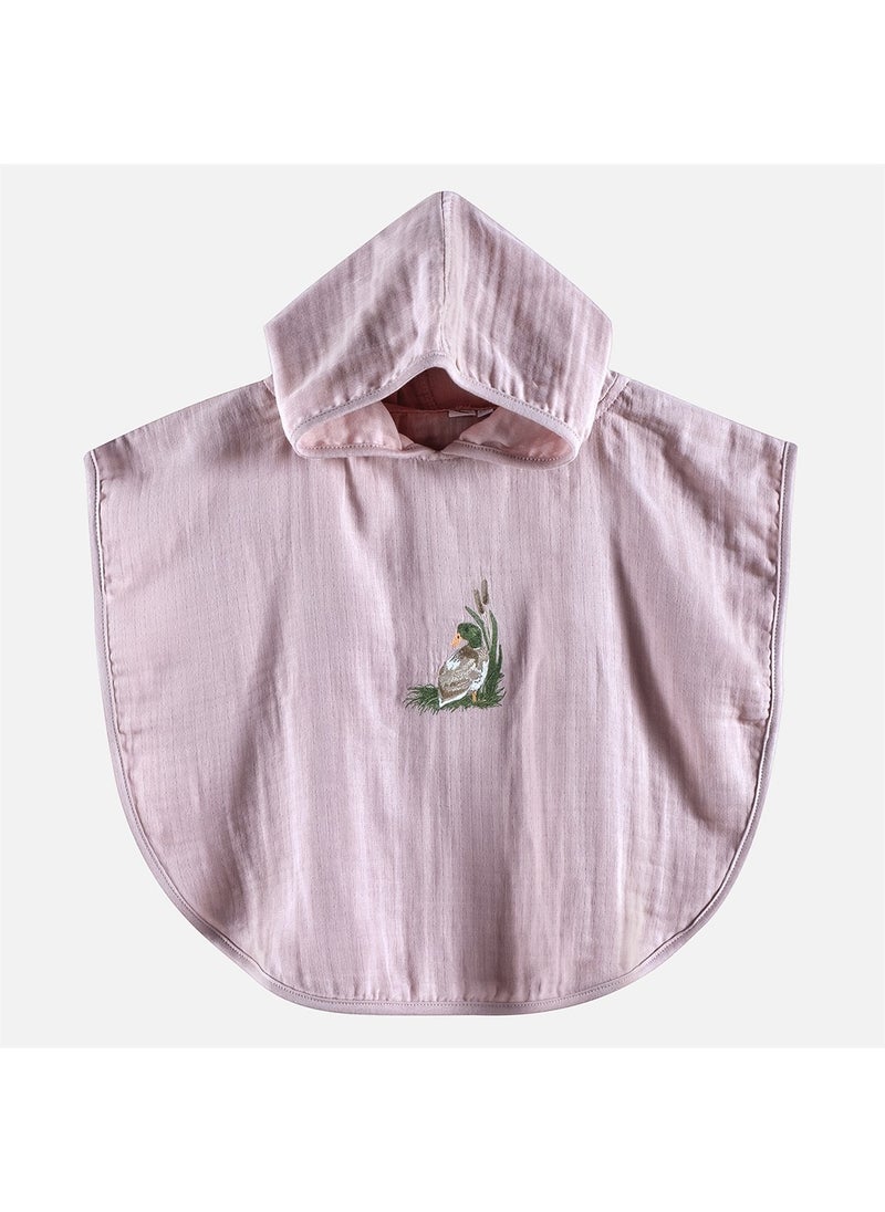 Miespiga Duck Embroidered Children's Muslin Poncho  - Image 1