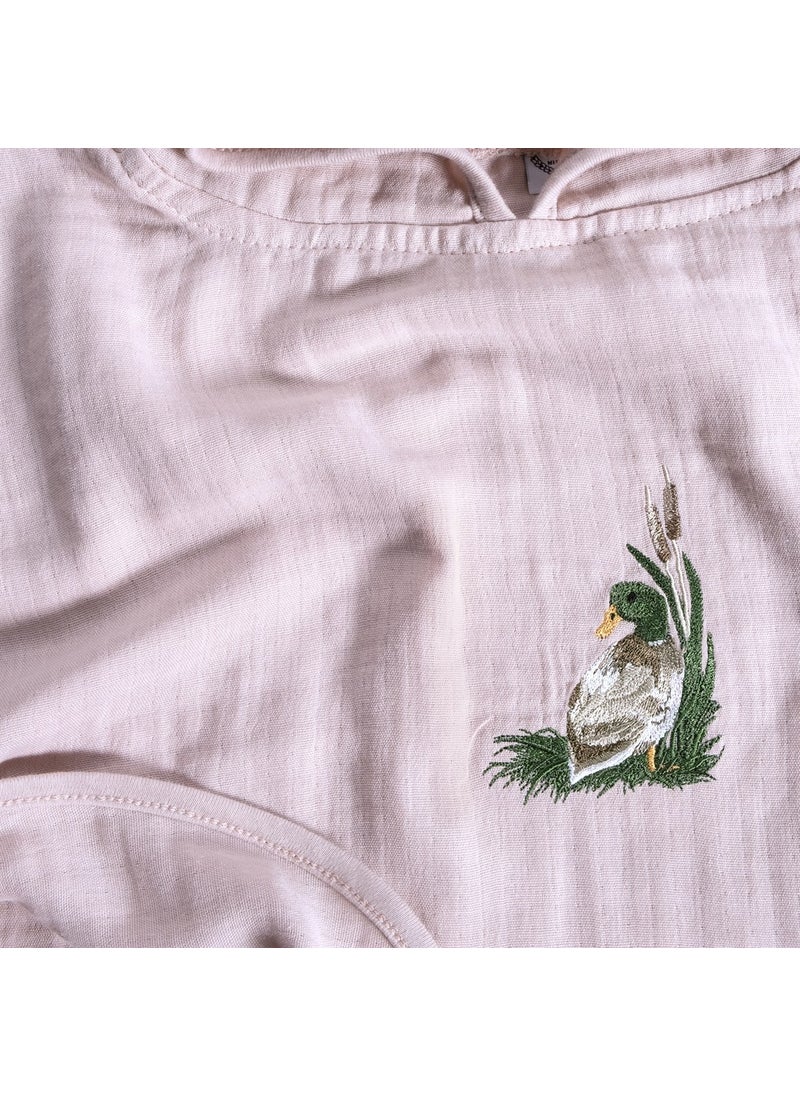 Miespiga Duck Embroidered Children's Muslin Poncho  - Image 2