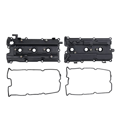 JDMSPEED New Engine Valve Cover With Gaskets Left & Right Side Replacement For Altima Maxima Murano I35 V6 3.5L 2002-2007 Replace# 264-985 264-984 13264-8J113 13264-7Y000 (Set of 2) - Image 1