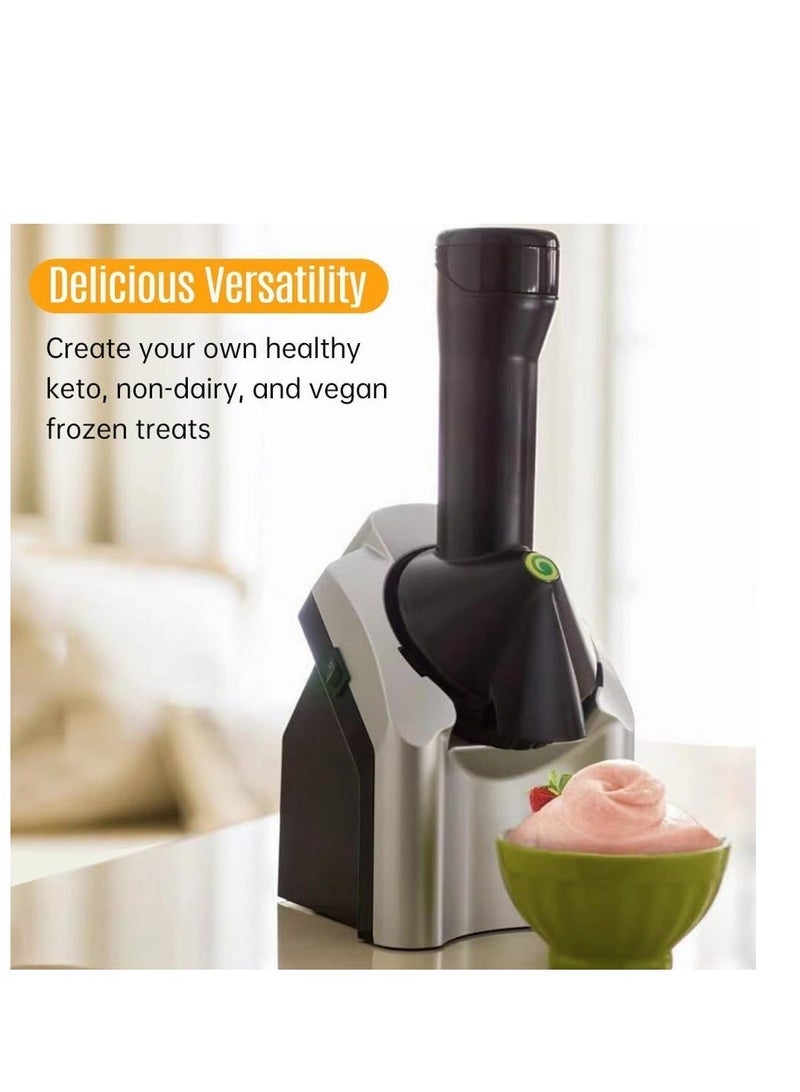 ماكينة صنع الآيس كريم بالفواكه المجمدة، ماكينة صنع الآيس كريم الأوتوماتيكية الناعمة، ماكينة صنع الآيس كريم الكهربائية المنزلية للحلويات، تقديم صحي، آلة صنع الزبادي المجمد، لمحبي الحلويات المنزلية - Image 2