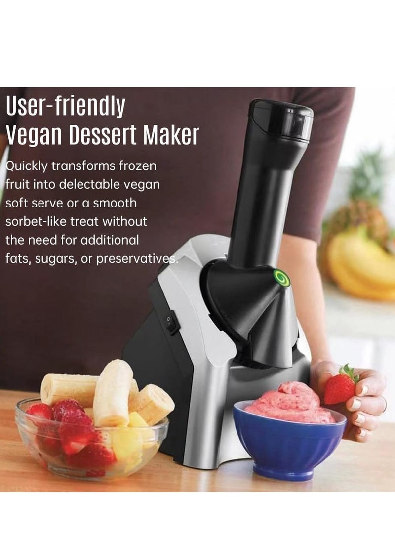 ماكينة صنع الآيس كريم بالفواكه المجمدة، ماكينة صنع الآيس كريم الأوتوماتيكية الناعمة، ماكينة صنع الآيس كريم الكهربائية المنزلية للحلويات، تقديم صحي، آلة صنع الزبادي المجمد، لمحبي الحلويات المنزلية - Image 5