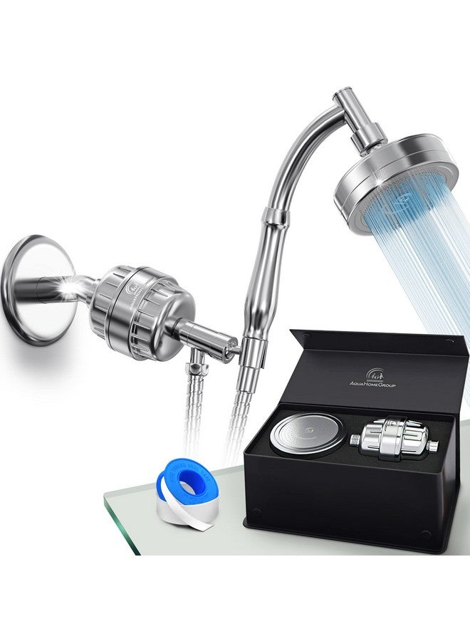 AquaHomeGroup AquaHomeGroup Handheld Shower Head with Filter 20+3 Stage Filtration Shower Filter for Hard Water - Vitamin C,A and E infused Shower Water Filter with SPA Effect - High Pressure Shower Head with Hose - Image 1