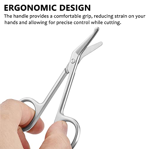 MUROCEA Ostomy Bag Scissor - Stoma Pouch Shear with Blunt Round Tip for Colostomy Ileostomy Care, Stainless Steel, 4.4" L, 1Pcs - Image 4
