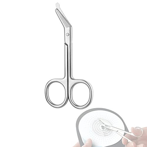 MUROCEA Ostomy Bag Scissor - Stoma Pouch Shear with Blunt Round Tip for Colostomy Ileostomy Care, Stainless Steel, 4.4" L, 1Pcs - Image 1
