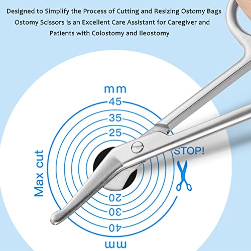 MUROCEA Ostomy Bag Scissor - Stoma Pouch Shear with Blunt Round Tip for Colostomy Ileostomy Care, Stainless Steel, 4.4" L, 1Pcs - Image 5