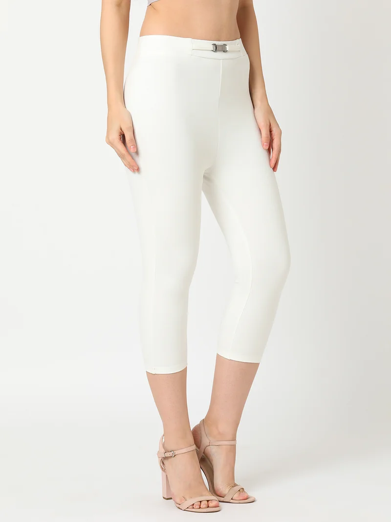 globus Women Skinny Fit High-Rise Capris
