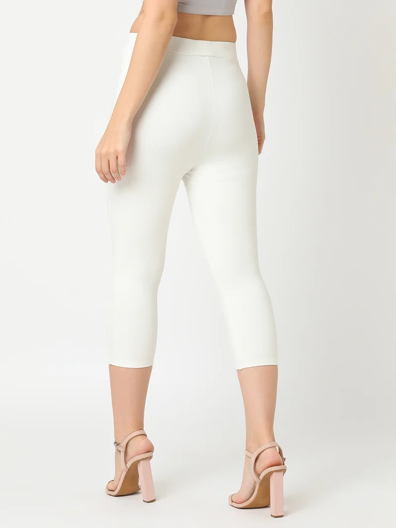 globus Women Skinny Fit High-Rise Capris