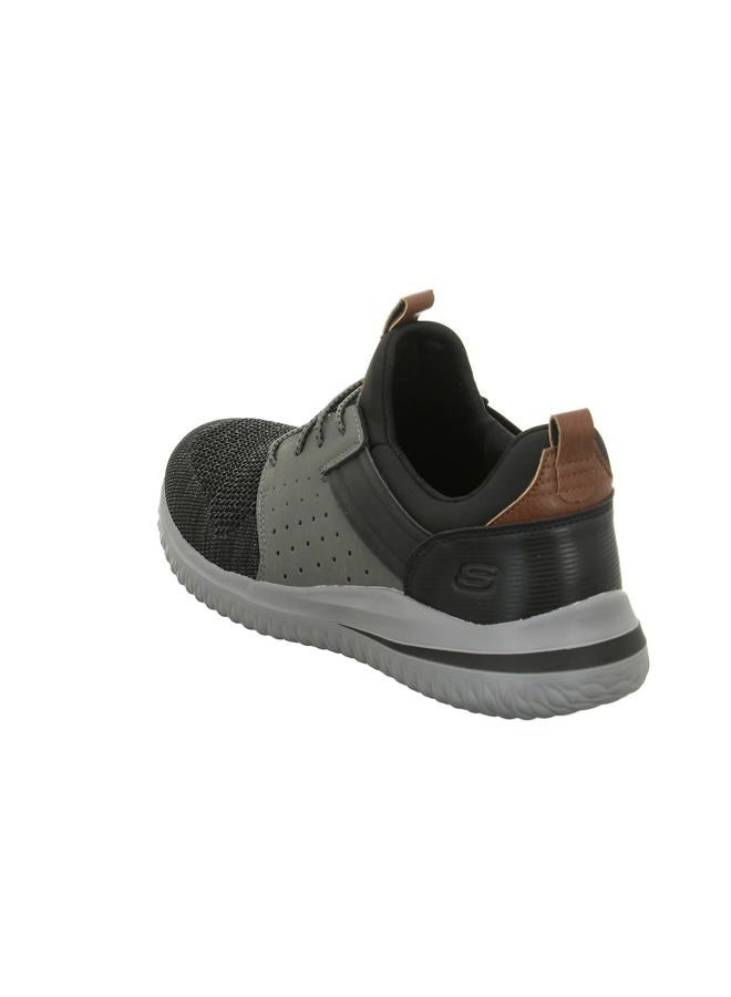 SKECHERS DELSON 3.0 - CICADA, Men's SHOES, BLACK GREY, 40 EU - Image 4