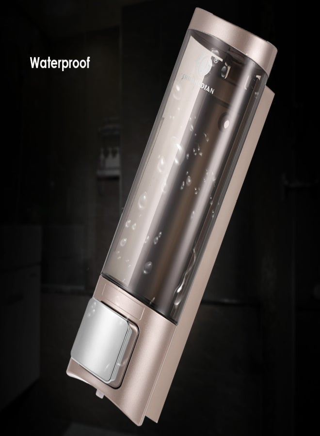 شوانجديان موزع صابون يدوي مع شريط رغوي مزدوج الجوانب مثبت على الحائط، موزع شامبو سائل، جل استحمام، منظف لليدين، موزع لوشن للحمامات والفنادق 200 مل - Image 2