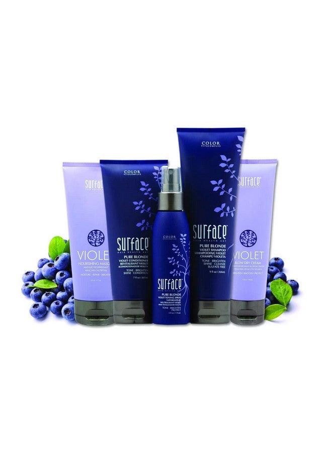 Surface Hair Pure Blonde Violet Conditioner: Purple Conditioner for Blonde Hair, Moisturizing Conditioner Eliminates Brassy Yellow Tones- Lightens Blonde, Platinum, Ash, Silver and Grays, 7 oz. - Image 5