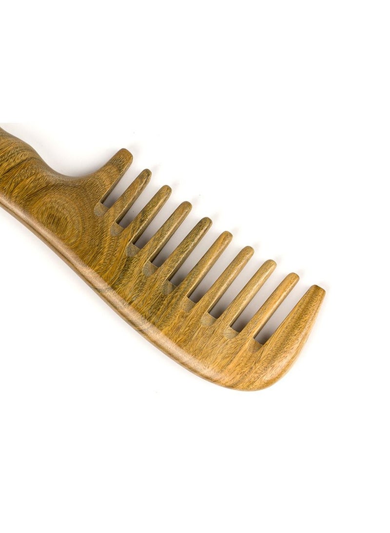 Generic Handmade Wide Tooth Natural Wooden Detangling Comb  - Image 3