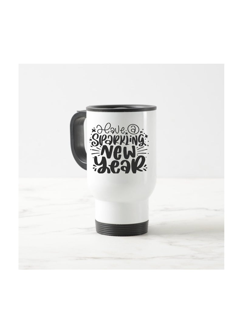 PRINTSHOP4ME Happy New Year Design Printed Travel Mug With New Year Theme Suitable Gift For Family And Friends And Special Person  - Image 2