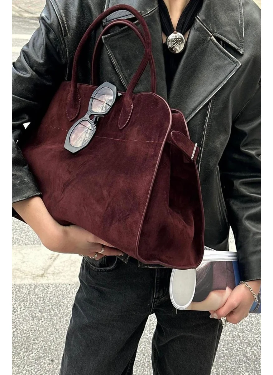 باهلس Women Viral Cherry Large Suede Bag