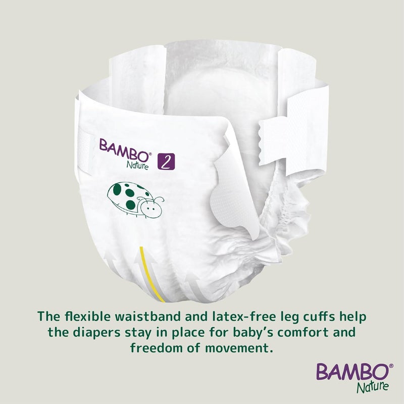 BAMBO NATURE حفاضات بامبو ناتشر المضادة للحساسية للأطفال حفاضات معتمدة بيئياً حماية معززة ضد التسرب خالية تماماً من الكلور صديقة للبشرة و فائقة الامتصاص الحجم 3 52 قطعة - Image 4