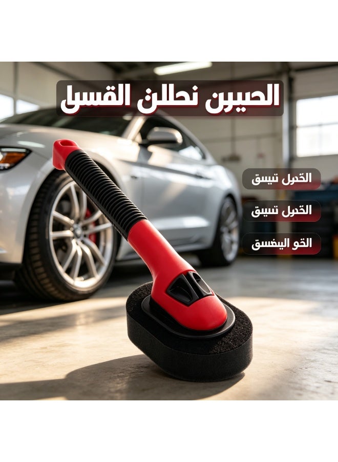 موزع لمعان إطارات بإسفنج قابل للإزالة، فرشاة شمع تنظيف عجلات السيارات، ملحق رعاية السيارات - Image 5