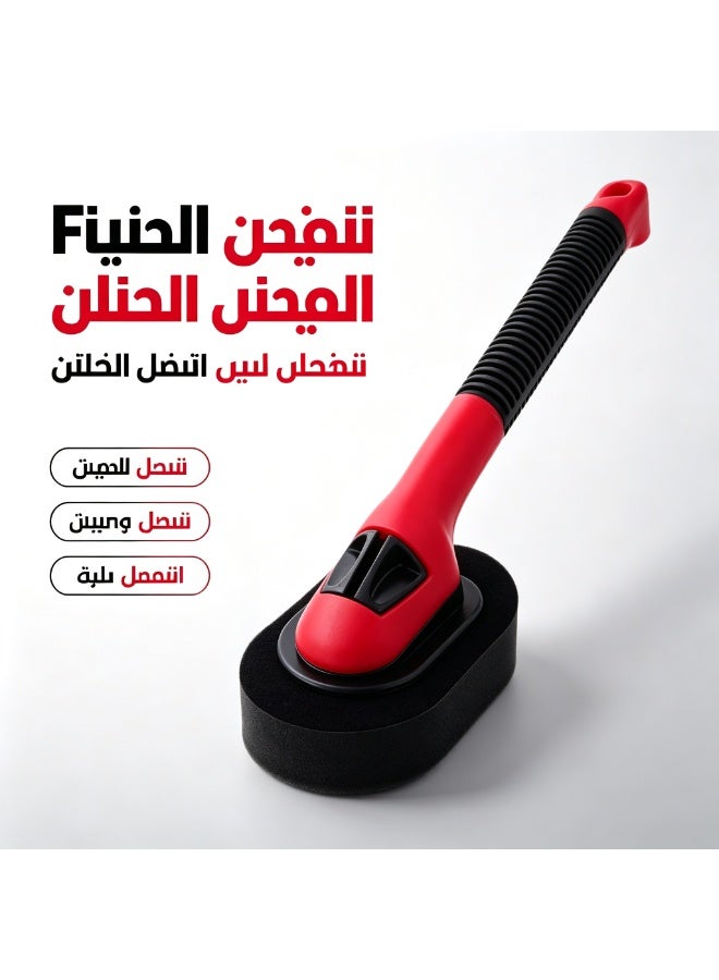 موزع لمعان إطارات بإسفنج قابل للإزالة، فرشاة شمع تنظيف عجلات السيارات، ملحق رعاية السيارات - Image 2
