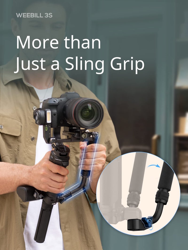 ZHIYUN Weebill 3S Combo Gimbal Stabilizer for DSLR and Mirrorless Camera Canon/Nikon/Sony/Panasonic/Fujifilm, Native Vertical Shooting,Extendable Sling Grip - Image 2