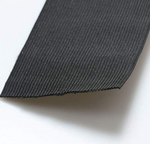 RERIVER 3-inch Wide Black Heavy Knit Stretch Elastic Band 3 Yards Sewing Knit Elastic Spool - Image 3