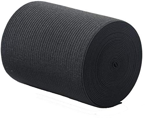 RERIVER 3-inch Wide Black Heavy Knit Stretch Elastic Band 3 Yards Sewing Knit Elastic Spool - Image 2