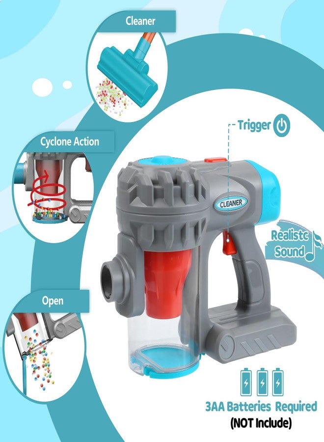 Essovee Kids Vacuum Toy That Really Works 3 in 1 Toddler Vacuum Cleaner with Realistic Suction, Role Play STEM Educational for Girl Boy 3 4 Year Old (Blue) - Image 3