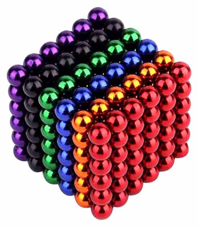 216-Piece Colourful Stress Relief Imaginative Creative Magnetic Ball Cube Set ﻿ - Image 1