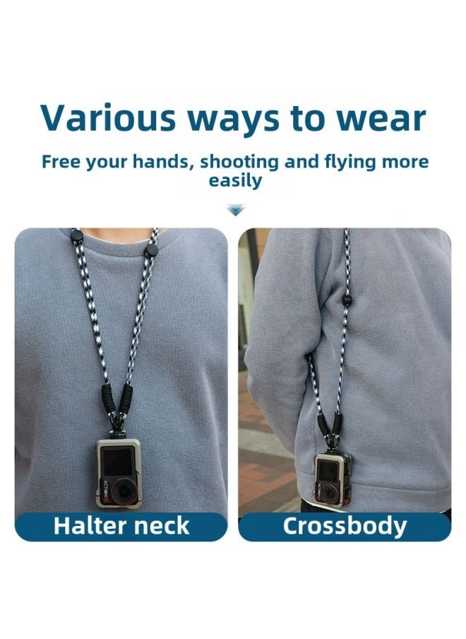Suitable For DJI Pocket3 Lanyard Shoulder Strap Crossbody Strap Lingou Camera Sports Camera Universal Lanyard-Color:Beige Lanyard - Image 2
