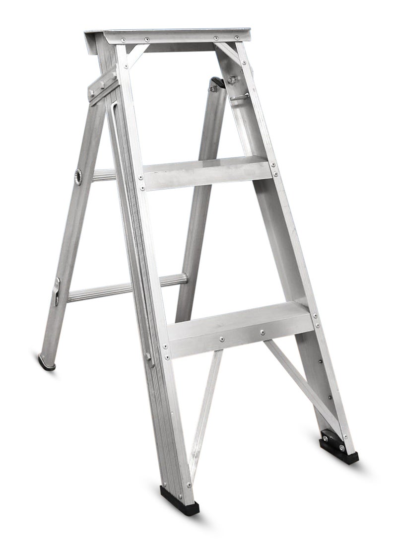 EMC EMC Heavy Duty Foldable Aluminum Ladder, Lightweight Portable Design, Anti-Slip Feet (3 STEPS)  - Image 1