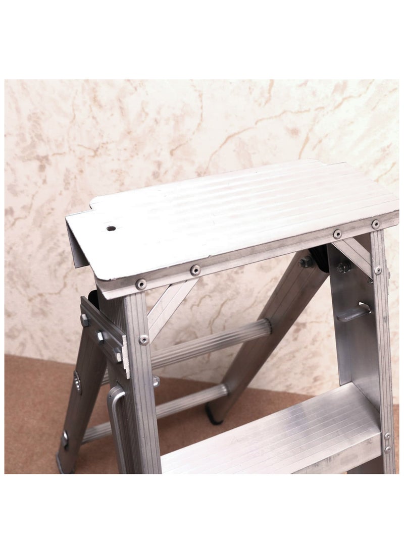 EMC EMC Heavy Duty Foldable Aluminum Ladder, Lightweight Portable Design, Anti-Slip Feet (3 STEPS)  - Image 4
