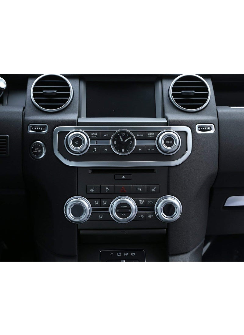 TongSheng TongSheng 5pcs Chrome Volume and Air Conditioning Knobs Trim for Land Rover Discovery 4 LR4 2010-2016 RRS 2010-2013 Freelander 2 2013-2015  - Image 3