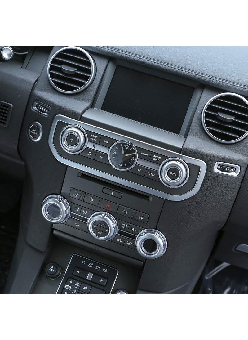 TongSheng TongSheng 5pcs Chrome Volume and Air Conditioning Knobs Trim for Land Rover Discovery 4 LR4 2010-2016 RRS 2010-2013 Freelander 2 2013-2015  - Image 2