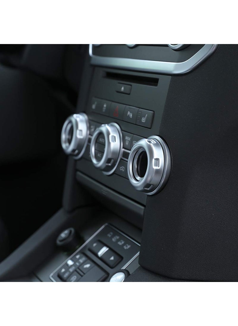 TongSheng TongSheng 5pcs Chrome Volume and Air Conditioning Knobs Trim for Land Rover Discovery 4 LR4 2010-2016 RRS 2010-2013 Freelander 2 2013-2015  - Image 4