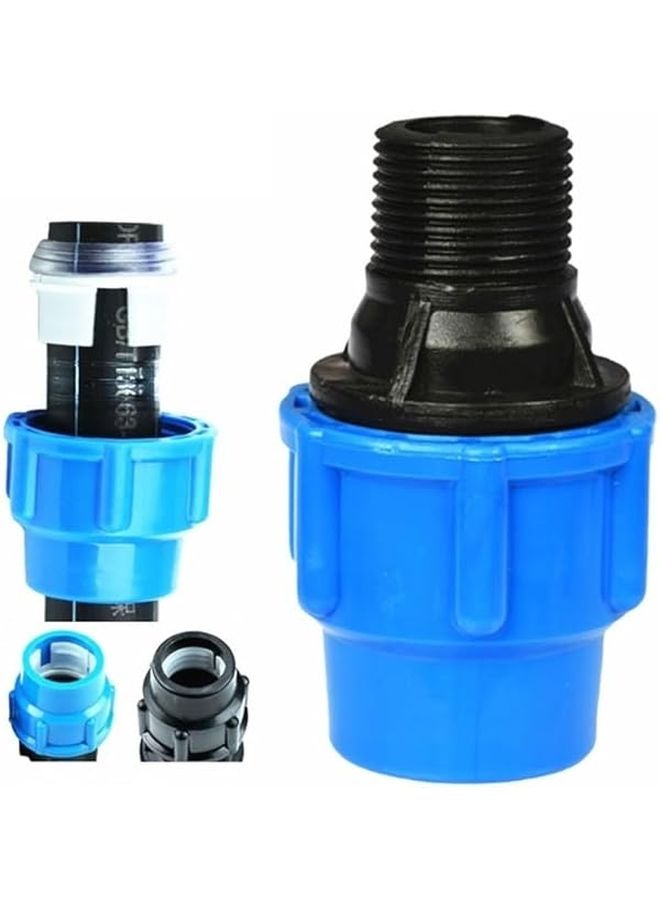 موصل سريع لأنابيب مياه البولي إيثيلين بخيط أنثوي أسود 40 مم - Image 4