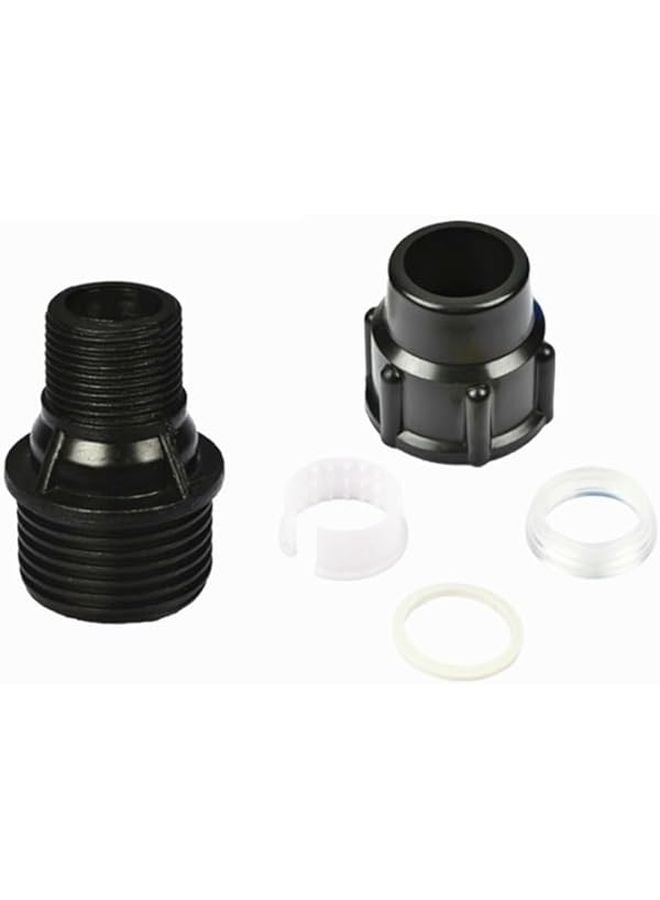 موصل سريع لأنابيب مياه البولي إيثيلين بخيط أنثوي أسود 40 مم - Image 5