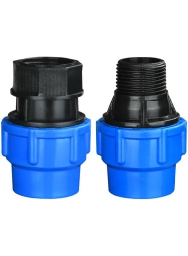 موصل سريع لأنابيب مياه البولي إيثيلين بخيط أنثوي أسود 40 مم - Image 2