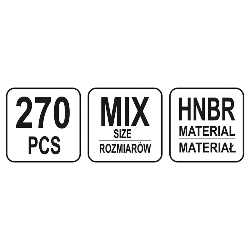 Yato Yato YT06879 One pack of 270 Pieces HNBR ORings For Air Conditioning Hand Toolsindustrial ToolsMechanical ToolsAutomobile Tools  - Image 2