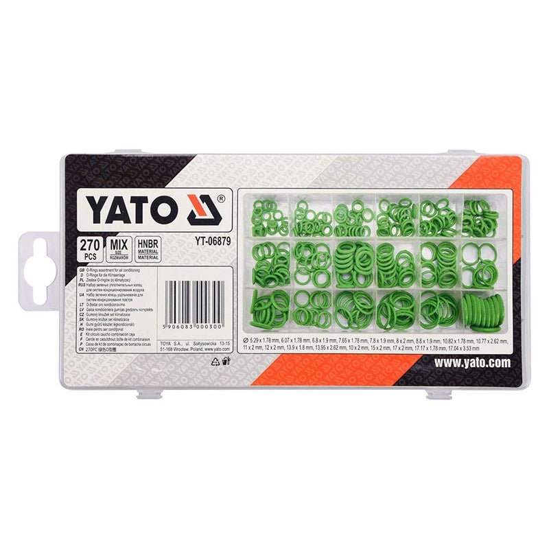 Yato Yato YT06879 One pack of 270 Pieces HNBR ORings For Air Conditioning Hand Toolsindustrial ToolsMechanical ToolsAutomobile Tools  - Image 4