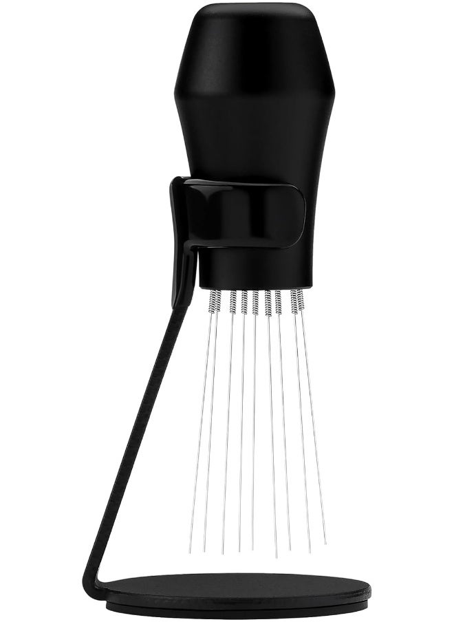 Normcore - Normcore WDT Distribution Tool with Stand V3-9 Prong Needle Espresso Stirrer - 18 Needles 0.25mm / 0.3mm Thick Spring Wires - Weiss Distribution Technique - Anodized Aluminum Handle - Image 1