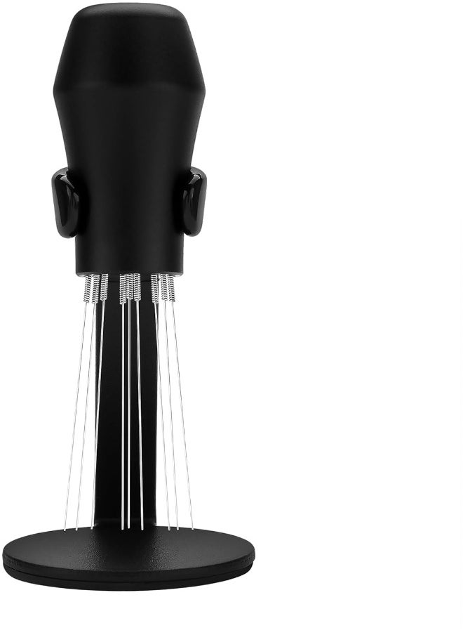 Normcore - Normcore WDT Distribution Tool with Stand V3-9 Prong Needle Espresso Stirrer - 18 Needles 0.25mm / 0.3mm Thick Spring Wires - Weiss Distribution Technique - Anodized Aluminum Handle - Image 1