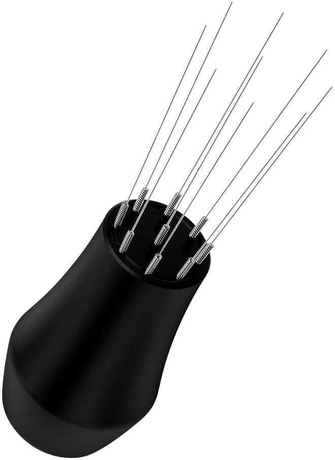 Normcore - Normcore WDT Distribution Tool with Stand V3-9 Prong Needle Espresso Stirrer - 18 Needles 0.25mm / 0.3mm Thick Spring Wires - Weiss Distribution Technique - Anodized Aluminum Handle - Image 1