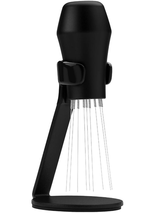 Normcore - Normcore WDT Distribution Tool with Stand V3-9 Prong Needle Espresso Stirrer - 18 Needles 0.25mm / 0.3mm Thick Spring Wires - Weiss Distribution Technique - Anodized Aluminum Handle - Image 1
