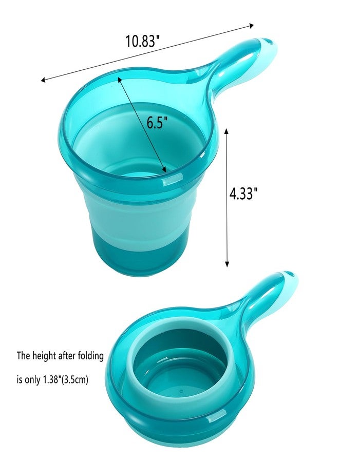 ZEAYEA 3 Pack Folding Water Ladles, Plastic Collapsible Washing Spoons for Kitchen Bathroom Outdoor, Portable Space Saving Water Scoop for Bath Hair Washing - Image 2