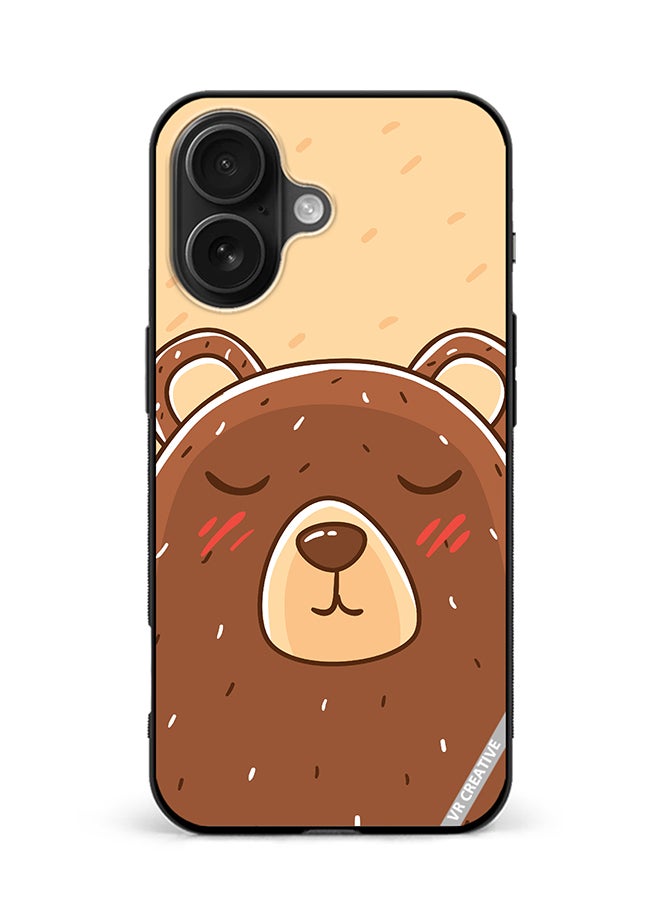 VR CREATIVE Protective Case Cover For Apple iPhone 16 Plus Sleeping Bear Design Multicolour